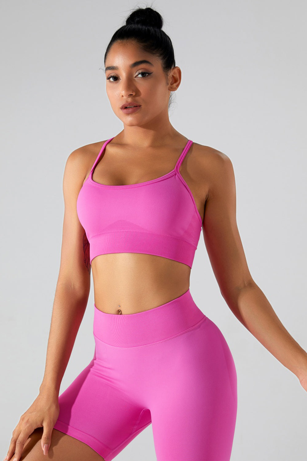 Crisscross Spaghetti Strap Active Cami - Body By J'ne