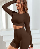 Round Neck Long Sleeve Active Top - Body By J'ne