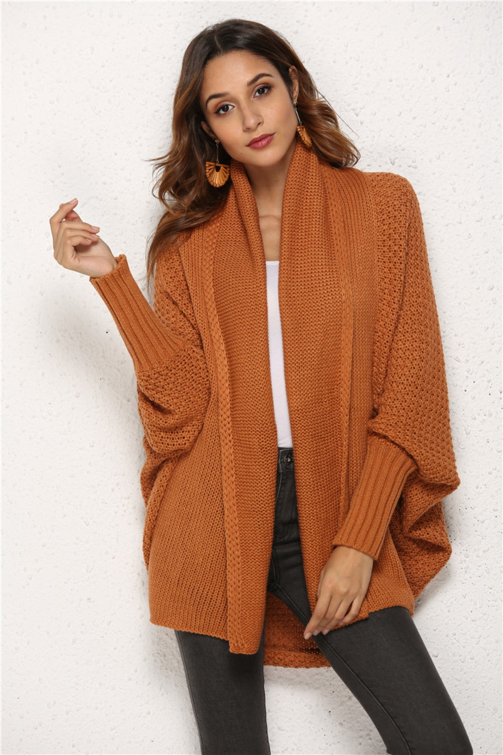 Open Front Batwing Sleeve Cardigan - Body By J'ne