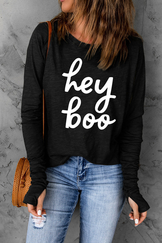 HEY BOO Graphic T-Shirt - Body By J'ne