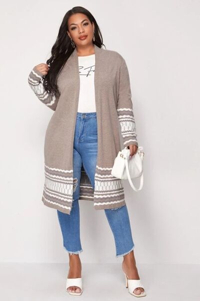 Chevron Long Sleeve Cardigan - Body By J'ne