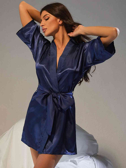 Belted Half Sleeve Robe - Body By J'ne