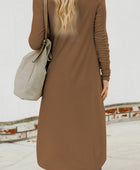 V-Neck Long Sleeve Cardigan with Pocket - Body By J'ne