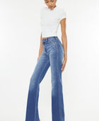 Kancan Ultra High Waist Gradient Flare Jeans - Body By J'ne