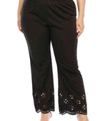 Abbey Plus Size Openwork Detail Pants - Body By J'ne