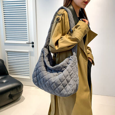 Corduroy Medium Shoulder Bag - Body By J'ne