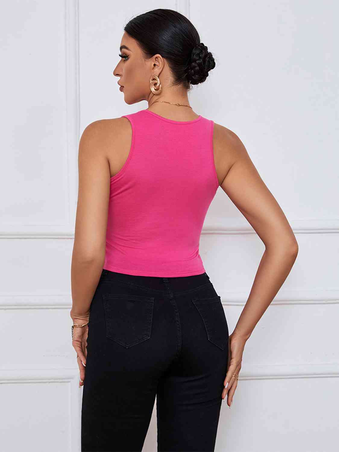 Brunch Vibes Notched Neck Tank - Body By J'ne