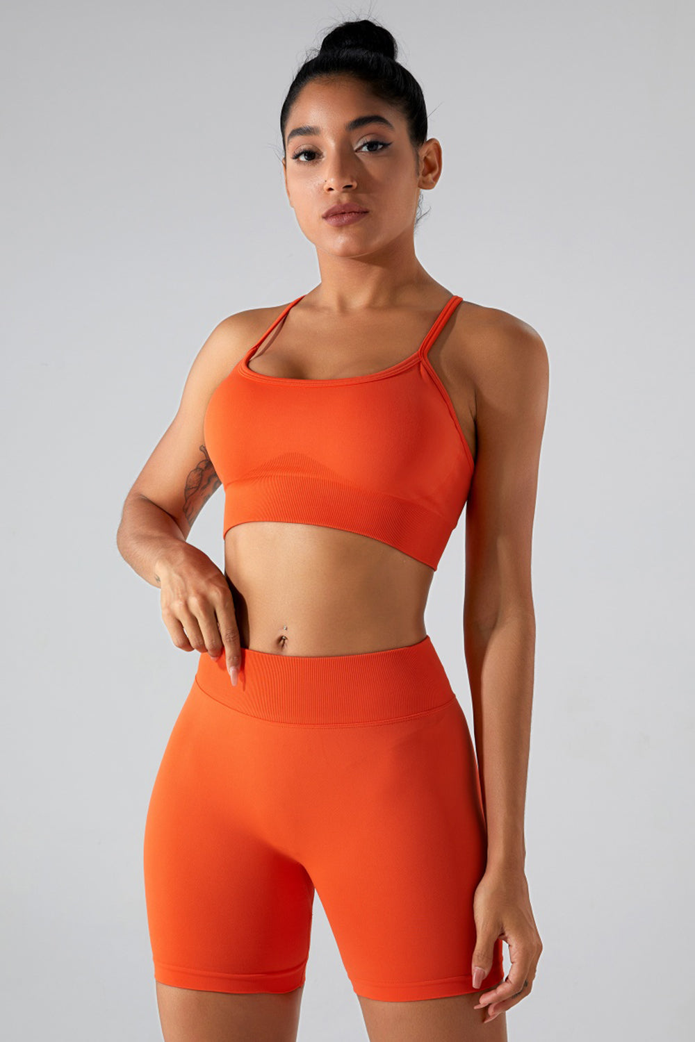 Crisscross Spaghetti Strap Active Cami - Body By J'ne