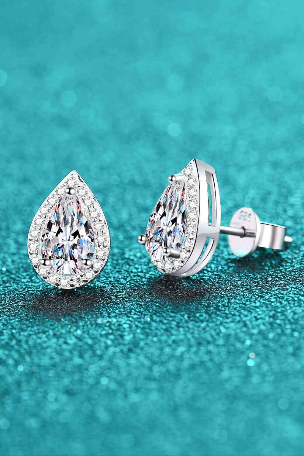Moissanite Teardrop Stud Earrings - Body By J'ne