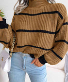 Striped Rib-Knit Sweater - Body By J'ne