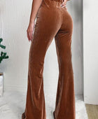 Ribbed High Waist Bootcut Pants - Body By J'ne