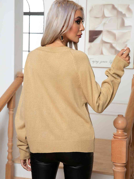 Cable-Knit Long Sleeve Sweater - Body By J'ne