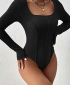 Scoop Neck Long Sleeve Bodysuit - Body By J'ne