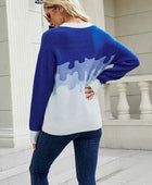 Color Block Dropped Shoulder Sweater - Body By J'ne