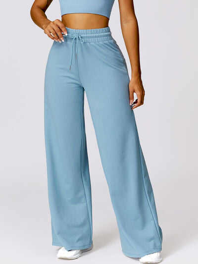 Drawstring High Waist Active Pants - Body By J'ne