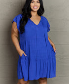 Enchanting Elegance Full Size Peasant Neckline Tiered Dress - Body By J'ne