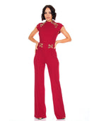 Eyelet With Chain Deatiled Fashion Jumpsuit - Body By J'ne
