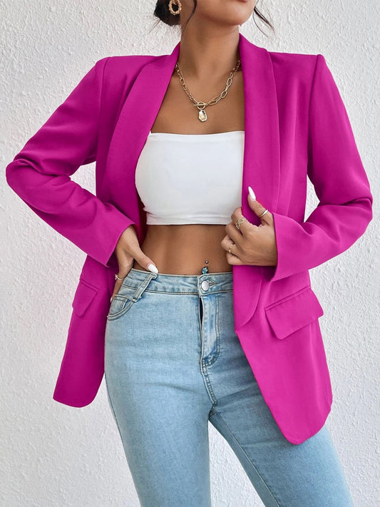 Shawl Collar Long Sleeve Blazer - Body By J'ne