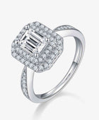 Adored 1 Carat Moissanite 925 Sterling Silver Side Stone Ring - Body By J'ne