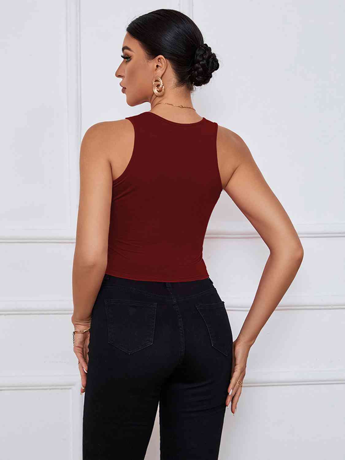 Brunch Vibes Notched Neck Tank - Body By J'ne