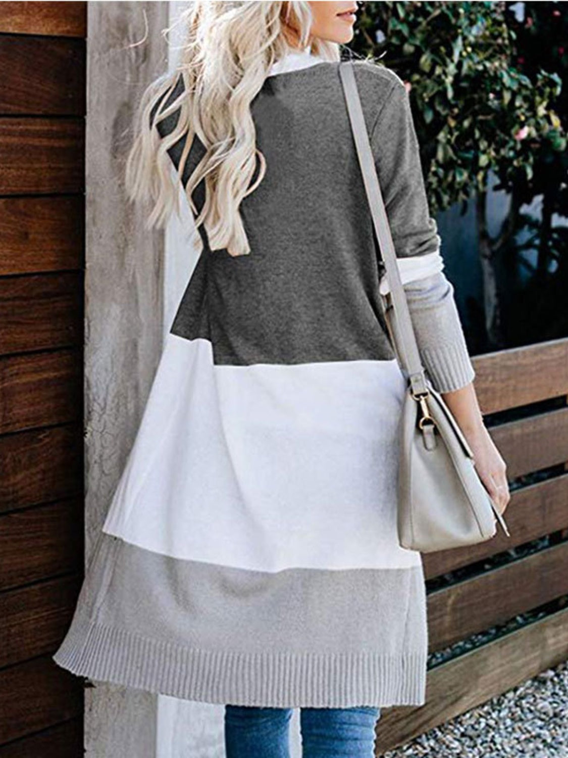 Color Block Open Front Longline Cardigan - Body By J'ne