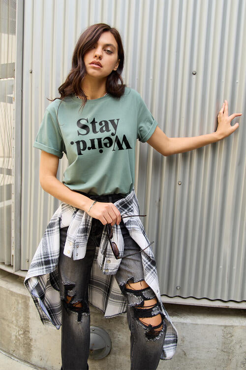 STAY WEIRD Short Sleeve T-Shirt - Body By J'ne