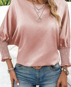 Round Neck Batwing Sleeve Blouse - Body By J'ne