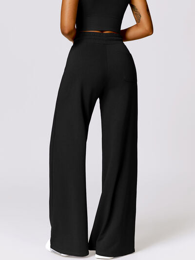 Drawstring High Waist Active Pants - Body By J'ne