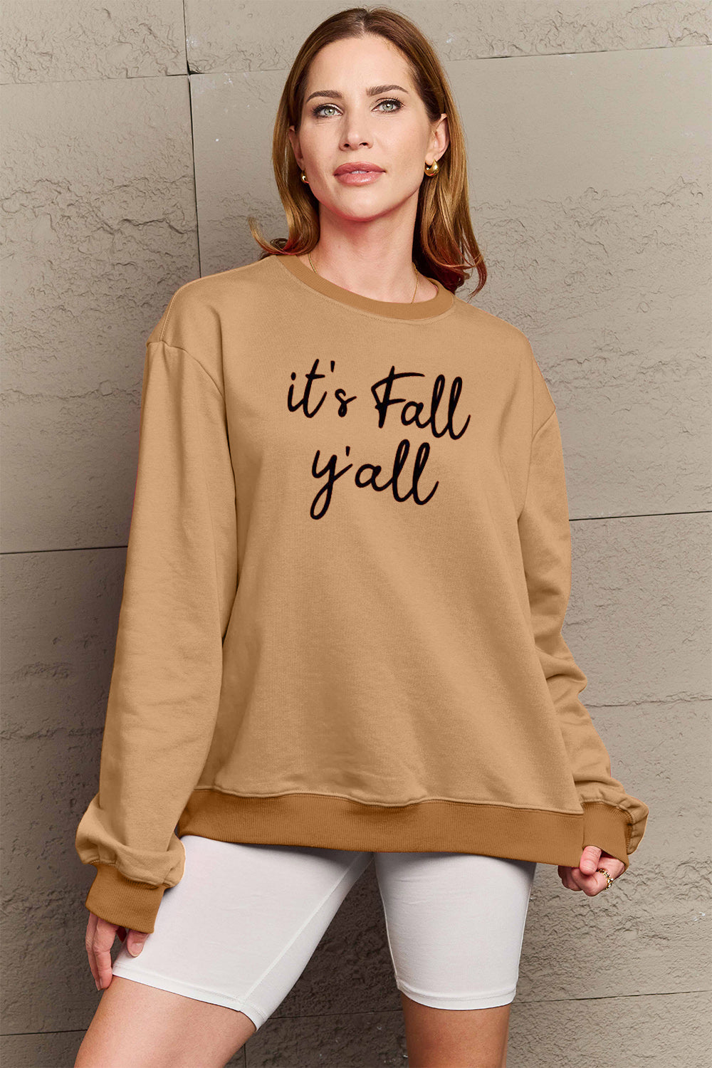 Full Size IT'S FALL Y'ALL Graphic Sweatshirt - Body By J'ne