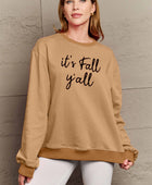 Full Size IT'S FALL Y'ALL Graphic Sweatshirt - Body By J'ne