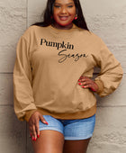 Full Size PUMPKIN SEASON Graphic Sweatshirt - Body By J'ne