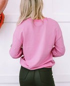 Pearl Round Neck Dropped Shoulder Sweatshirt - Body By J'ne