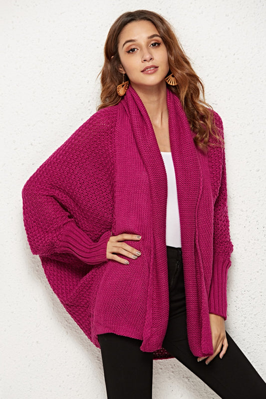 Open Front Batwing Sleeve Cardigan - Body By J'ne