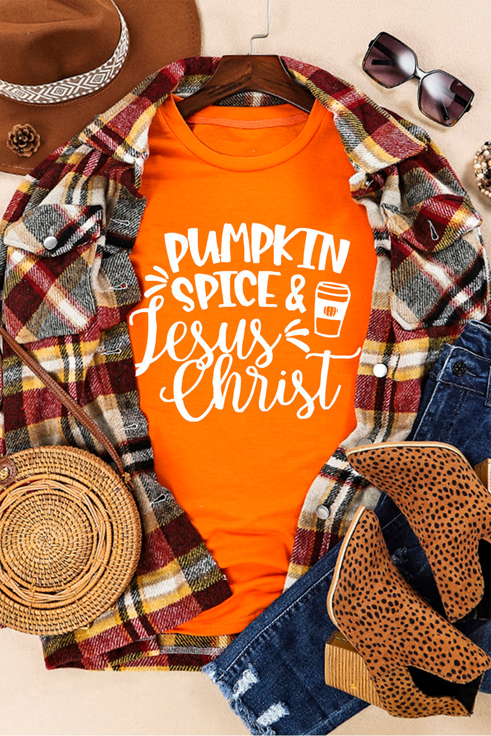 PUMPKIN SPICE & JESUS CHRIST T-Shirt - Body By J'ne