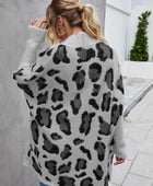 Leopard Pattern Fuzzy Cardigan - Body By J'ne