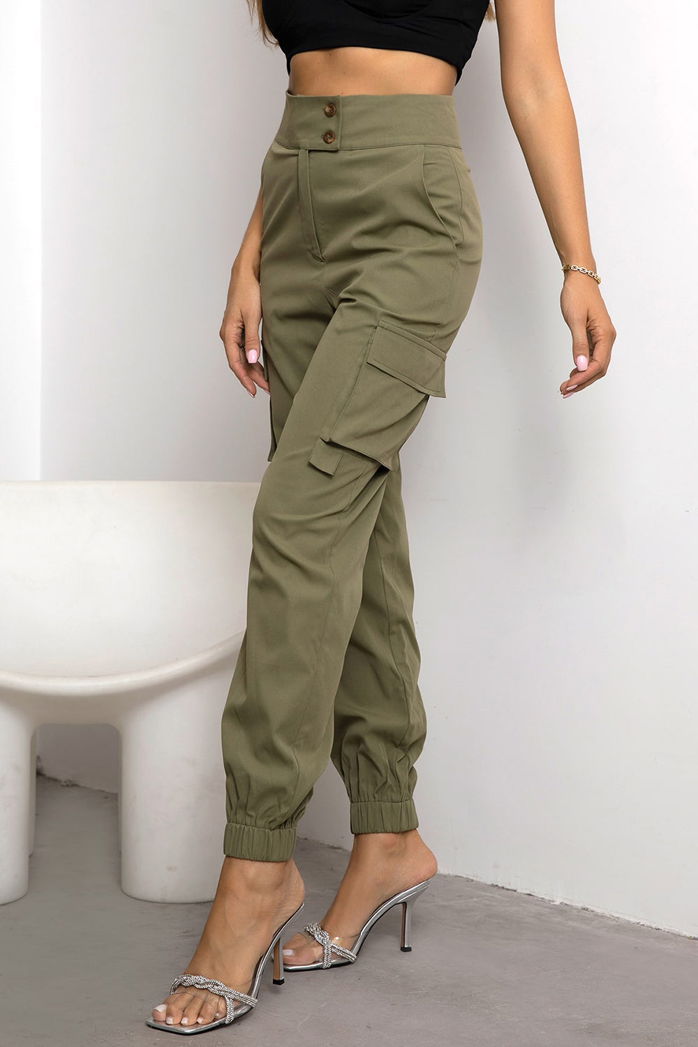 High Waist Cargo Pants - Body By J'ne