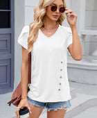 V-Neck Short Sleeve T-Shirt - Body By J'ne