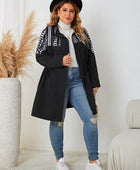 Plus Size Drawstring Waist Trench Coat - Body By J'ne