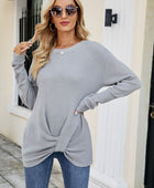 Twisted Round Neck Sweater - Body By J'ne