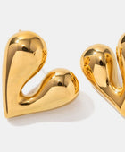 Heart Shape Stainless Steel Stud Earrings - Body By J'ne