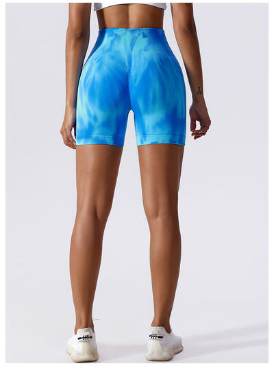 Tie-Dye Wide Waistband Active Shorts - Body By J'ne