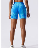 Tie-Dye Wide Waistband Active Shorts - Body By J'ne