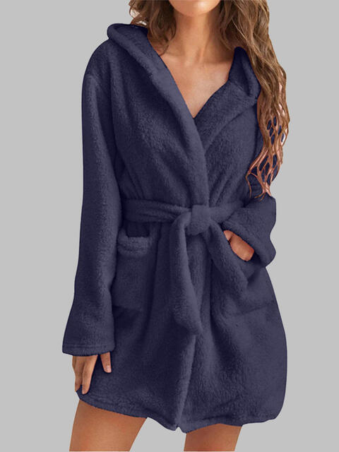 Tie Waist Hooded Robe - Body By J'ne