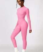 Half Zip Long Sleeve Active Jumpsuit - Body By J'ne