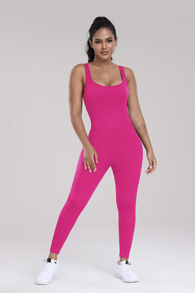 Wide Strap Sleeveless Active Jumpsuit - Body By J'ne