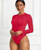 Round Neck Long Sleeve Bodysuit - Body By J'ne