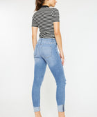 Distressed Cat's Whiskers Button Fly Jeans - Body By J'ne