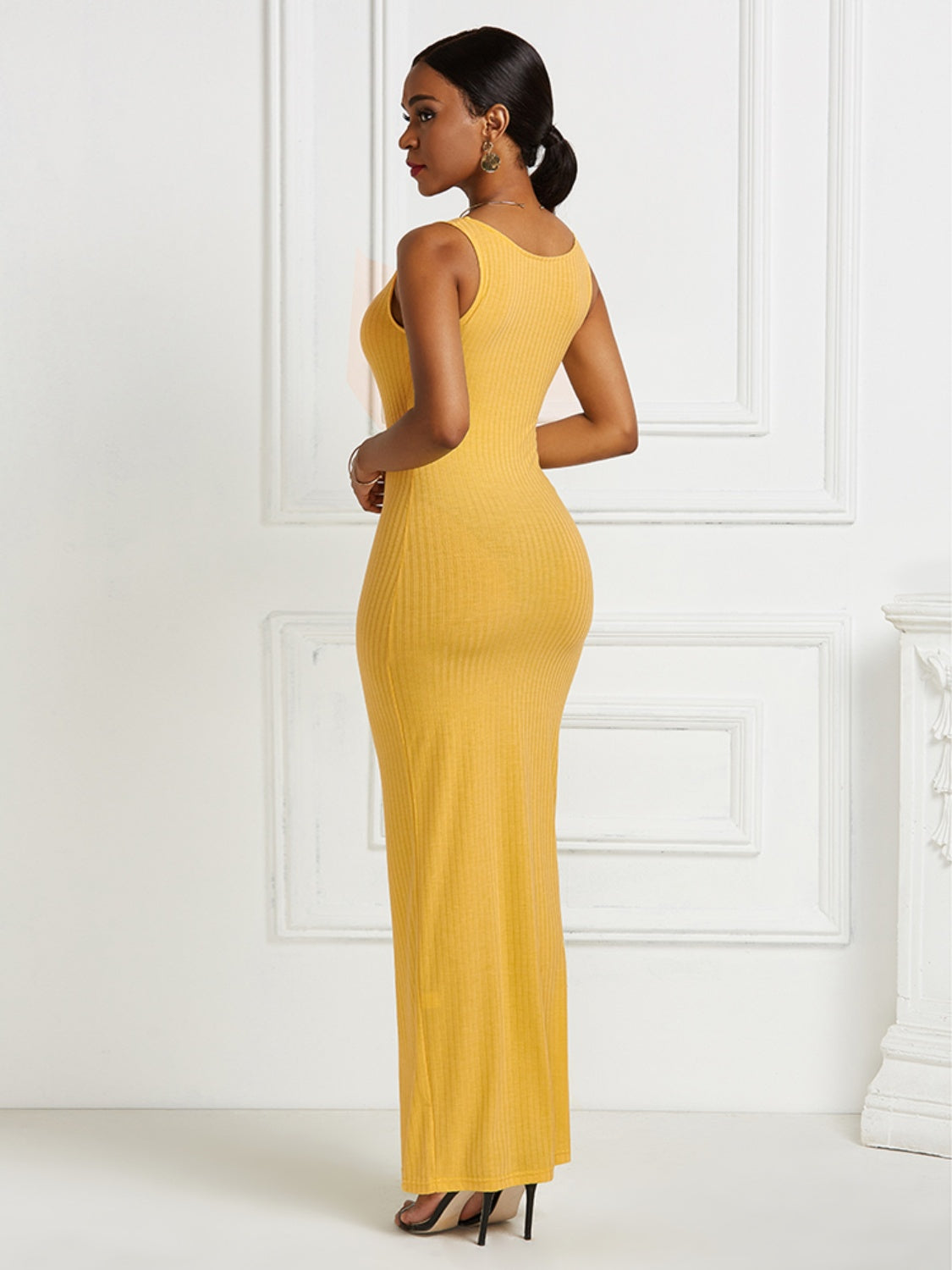 Scoop Neck Wide Strap Maxi Dress - Body By J'ne