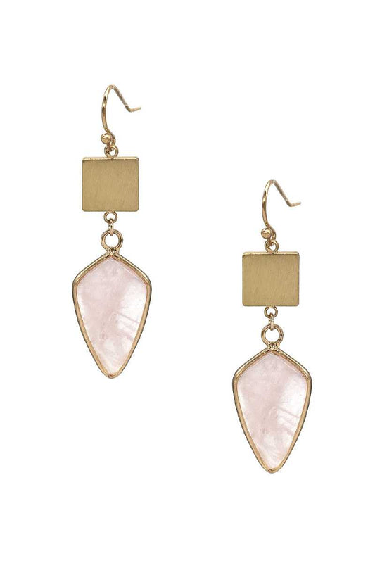 Fashion Marbling Stone Dangle Earring - Body By J'ne