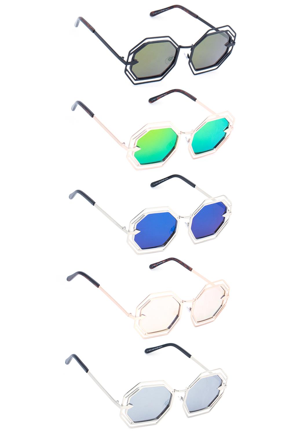 Fashion Modern Design Octagon Shape Sunglasses - Body By J'ne